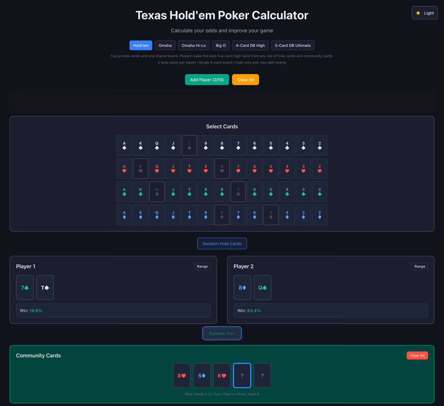 Poker Odds Calculator
